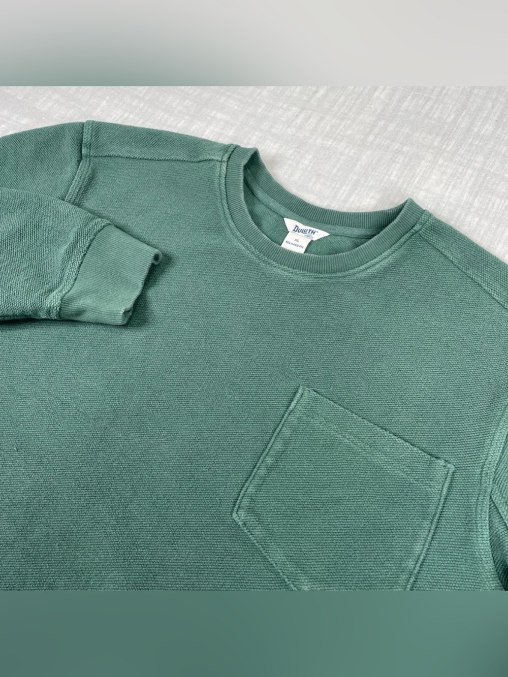Duluth Trading Mens Sz XL Pebble Cloth Crew Sweatshirt